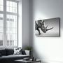 Autres décorations murales - Black Rhinoceros | Glass Wall Art - ARTDESIGNA