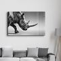 Autres décorations murales - Black Rhinoceros | Glass Wall Art - ARTDESIGNA