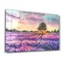 Other wall decoration - Sunset Meadow Painting | Glass Wall Art - ARTDESIGNA