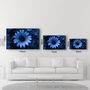 Other wall decoration - Blue Daisy | Glass Wall Art - ARTDESIGNA