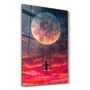 Autres décorations murales - Girl Swinging Under The Moon | Glass Wall Art - ARTDESIGNA