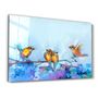 Autres décorations murales - Birds With Flower Painting | Glass Wall Art - ARTDESIGNA