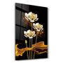 Autres décorations murales - The Golden Leaf Plant | Glass Wall Art - ARTDESIGNA