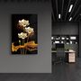 Autres décorations murales - The Golden Leaf Plant | Glass Wall Art - ARTDESIGNA