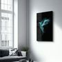 Other wall decoration - Turquoise Parrot | Glass Wall Art - ARTDESIGNA