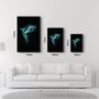 Other wall decoration - Turquoise Parrot | Glass Wall Art - ARTDESIGNA