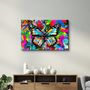 Autres décorations murales - Colorful Butterfly | Glass Wall Art - ARTDESIGNA