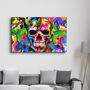 Autres décorations murales - Skull Graffiti Art | Glass Wall Art - ARTDESIGNA