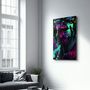 Other wall decoration - Neon Face | GLASS WALL ART - ARTDESIGNA