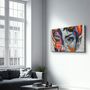 Other wall decoration - Two Sided Face Glass Wall Art - ARTDESIGNA