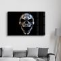 Autres décorations murales - Silver Skull | Glass Wall Art - ARTDESIGNA