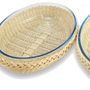 Platter and bowls - OVAL RATTAN WITH PYREX - MIDOLLINUM