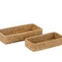 Trays - AX24129 Set of 2 rattan trays; 25x12x5.5 cm / 30x14x6 cm - ANDREA HOUSE