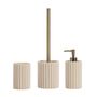 Bathroom storage - BA24513 Stripes Polyresin Brush Holder - ANDREA HOUSE