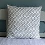 Fabric cushions - Hand made printed block cushion with fern plant pattern - LA QUILT FAMILY