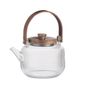 Crystal ware - MS24556 Glass Teapot With Acacia Handle 1L - ANDREA HOUSE