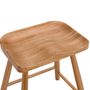 Stools - MU24166 Oak wood stool 42x32x45 cm - ANDREA HOUSE