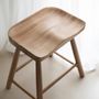 Stools - MU24166 Oak wood stool 42x32x45 cm - ANDREA HOUSE