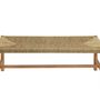 Benches - MU24561 Oak And Seaweed Bench 116X42X46 - ANDREA HOUSE