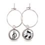 Kids accessories - Nomade Créoles Clé de Sol / Note de Musique - Silver - LES MINIS D'EMILIE