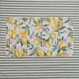 Table linen - Placemats both sided Lemonade & Stripes - 6 pieces - ROSEBERRY HOME