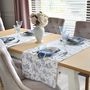 Table cloths - Runner Toile de Jouy Blue 50x150 - ROSEBERRY HOME