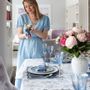 Table cloths - Runner Toile de Jouy Blue 50x150 - ROSEBERRY HOME