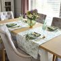 Table linen - Runner Toile de Jouy Green 50x150 - ROSEBERRY HOME