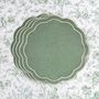 Linge de table textile - La tapis de table Toile de Jouy Green 50x150 - ROSEBERRY HOME