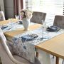 Linge de table textile - Runner both sided Blossom Blue & Stripes - ROSEBERRY HOME