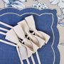 Linge de table textile - Runner both sided Blossom Blue & Stripes - ROSEBERRY HOME