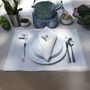 Gifts - Purple Flower Embroidery Placemat - HYA CONCEPT STORE