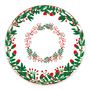 Christmas table settings - Durable placemat with washable paper plates - 6 pcs - RIPPOTAI
