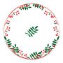 Christmas table settings - Durable placemat with washable paper plates - 6 pcs - RIPPOTAI