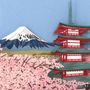 Objets design - SCENERY Mt.Fuji with Cherry blossoms - OMOSHIROI BLOCK