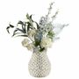 Décorations florales - Symphonie Bouquet de Fleurs Artificielle, Blanc, Plastique - BLOOMINGVILLE
