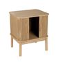 Decorative objects - MU73199 Ash and pine wood bedside table with sliding doors 48x40x55 cm - ANDREA HOUSE