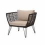 Lawn chairs - Mundo Lounge Chair, Black, Metal - BLOOMINGVILLE