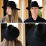 Hats - WIDE BRIMMED FELT HAT - leather braid - TRAVAUX EN COURS...