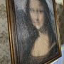 Paintings - Mona Lisa / Decorative panel Hand Made with the silky threads only - ART NITKA