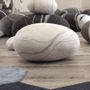 Cushions - Ottoman pouf wool furniture "White Zen" - KATSU STONES