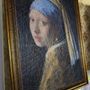 Paintings - Girl with a Pearl Earring made with threads only / Decorative Panel - ART NITKA