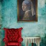 Paintings - Girl with a Pearl Earring made with threads only / Decoratif Panel - ART NITKA