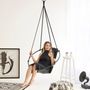 Verandas - Genuine Leather Hanging Chair – Black - MERN LIVING