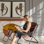 Deck chairs - Traditional Turkish Rug Folding Chair - MERN LIVING