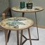 Tables basses - Ensemble de table basse décorée à la main (double) - FORADA HOME & STYLE