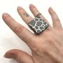 Jewelry - PATTI black concrete rings handmade in Paris - ICY MOUSE