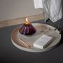 Objets design - lampe a huile AKI Amethyst candleholder yoga - AKI