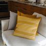 Fabric cushions - Amber Bronze Stripes Cushion Cover - LINEN TALES