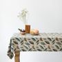 Table linen - Golden Fall on Natural Tablecloth - LINEN TALES